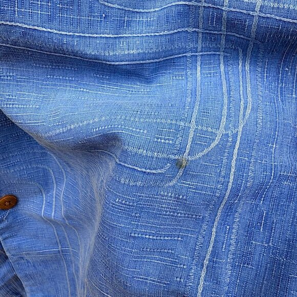 Blue Pattern Tommy Bahama Silk Button Shirt XL - Picture 6 of 6